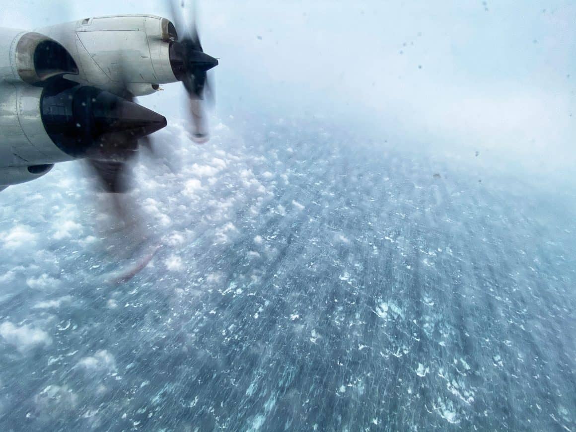 P-3 over Hurricane Sally