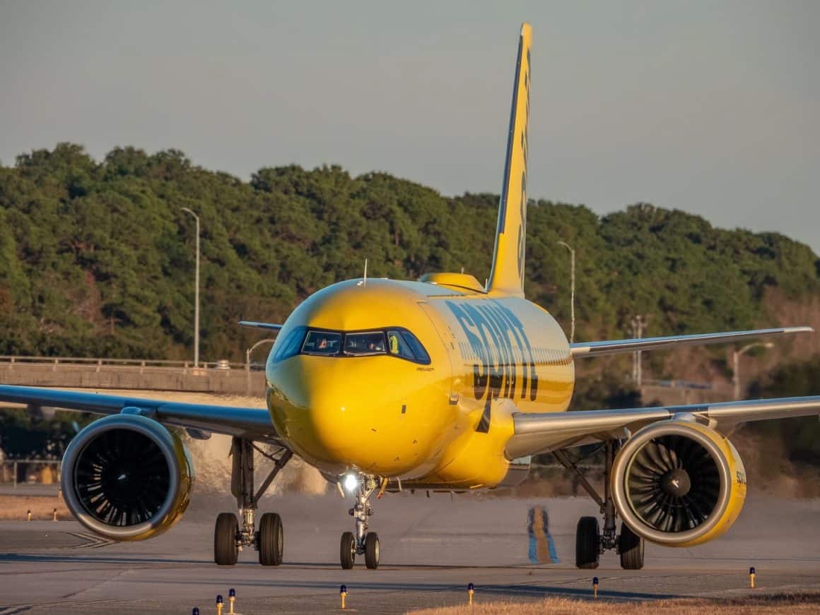 Spirit Airlines Airbus A320.  Why does the Airbus A320 Sounds Like A Barking Dog when it lands?
