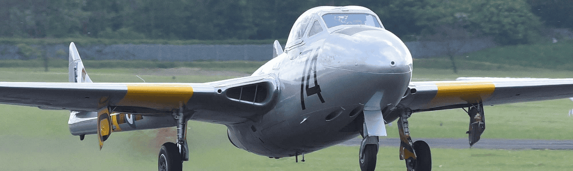 The de Havilland Vampire fighter jet provides a unique flight experience for MiGFlug's customers. | Image: MiGFlug