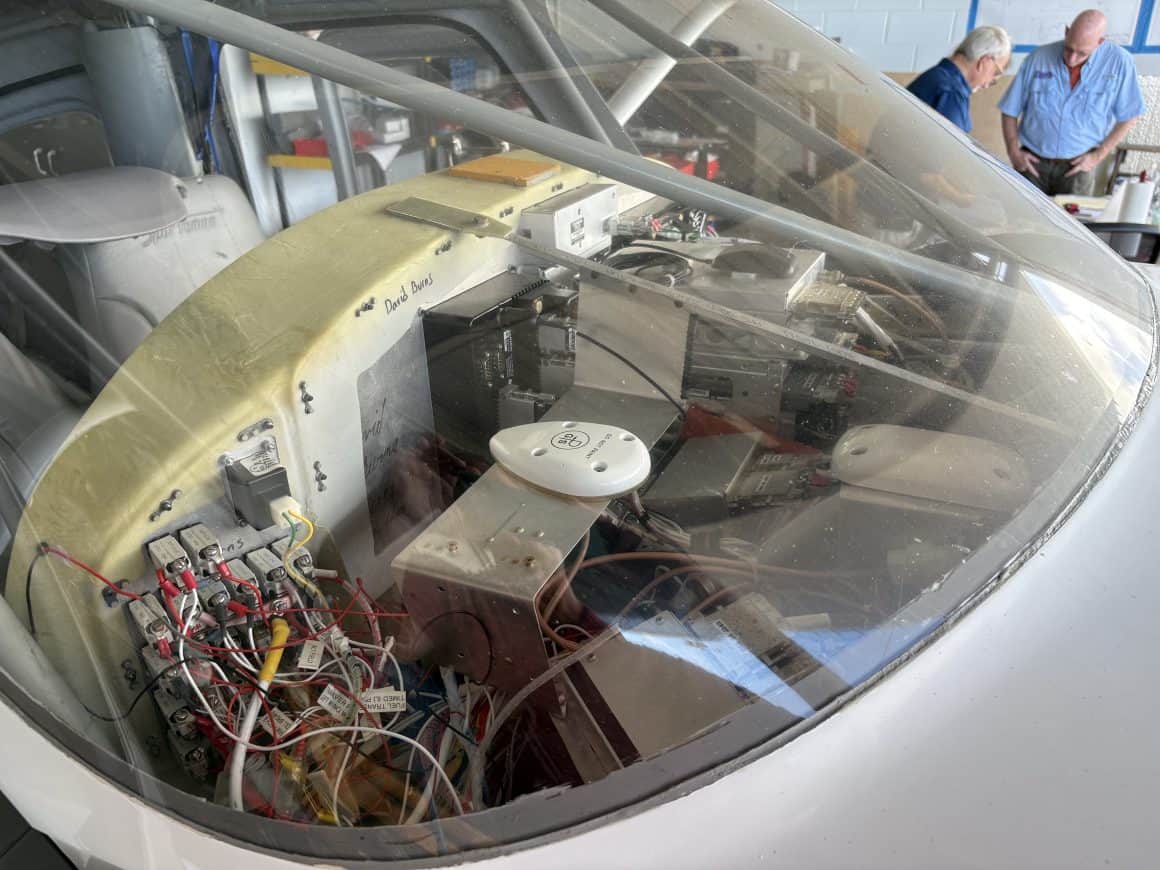 Area behind instrument panel on Sportsman airplane