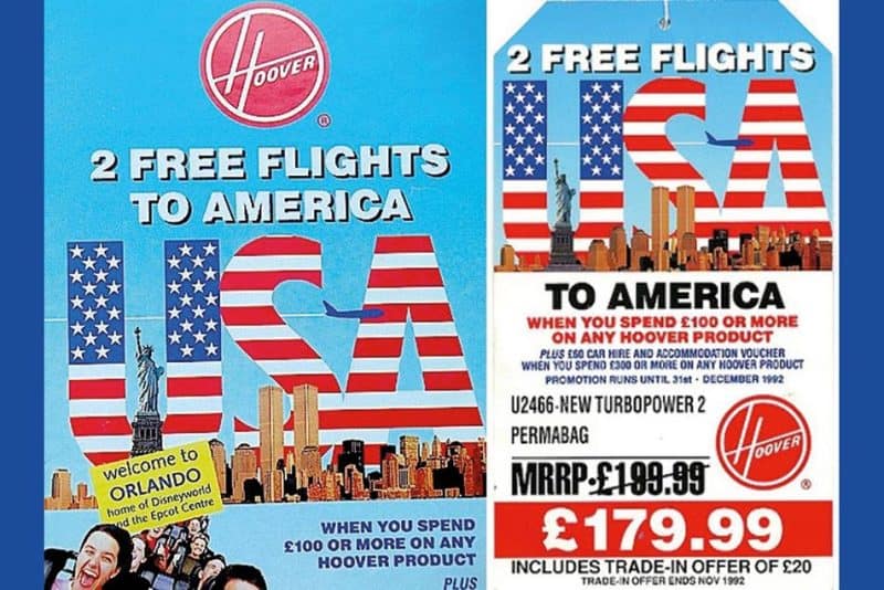 Hoover Once Promoted Free Flights to Customers and It Didn’t End Well