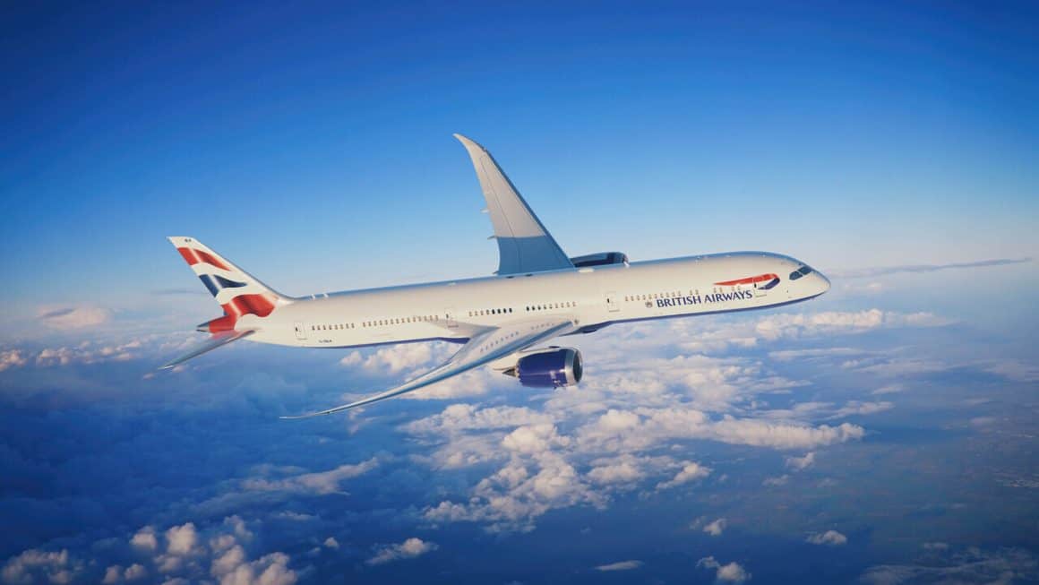 British Airways Boeing 787-10 in flight
