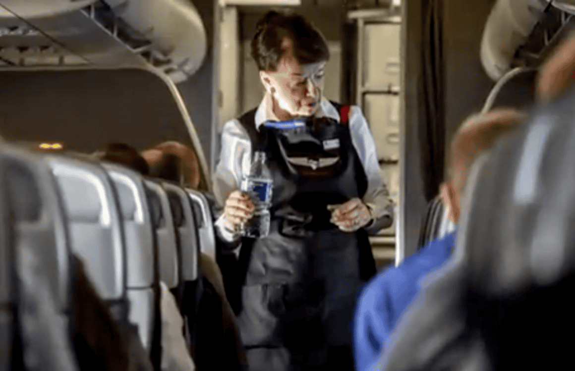 Bette Nash works a flight