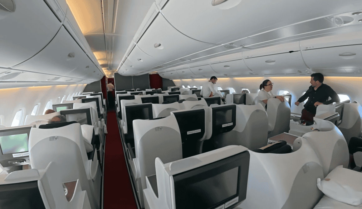 4 Flights In, Global Airlines' Risky A380 Gamble Faces Uncertain Future 36 Economy cabin aboard Global AIrlines' first flight