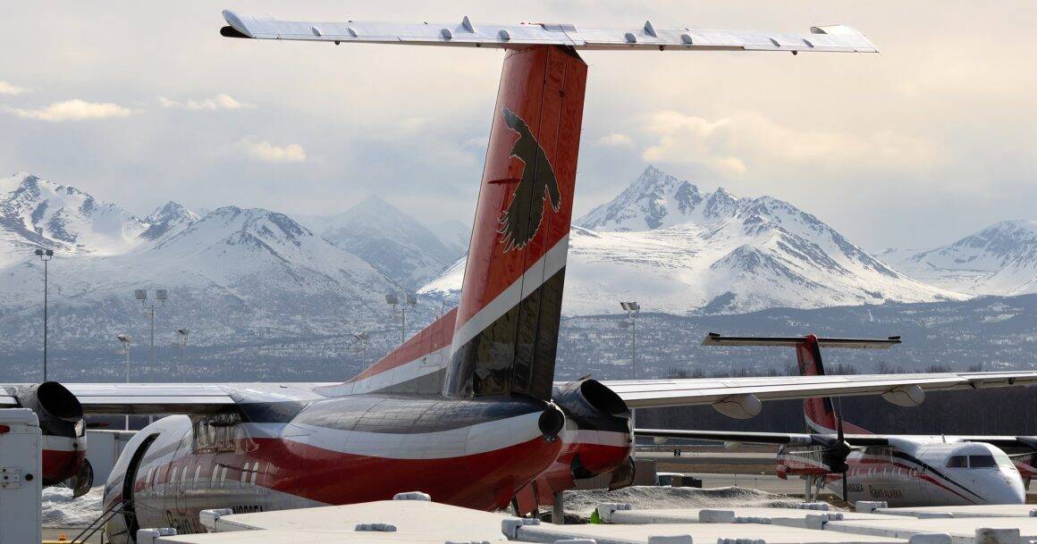 Ravn Alaska Dash 8s on the ramp at ANC
