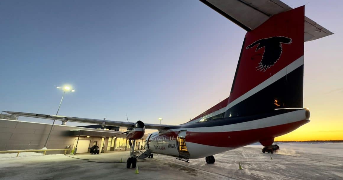 A Ravn Alaska Dash 8 at Kenai