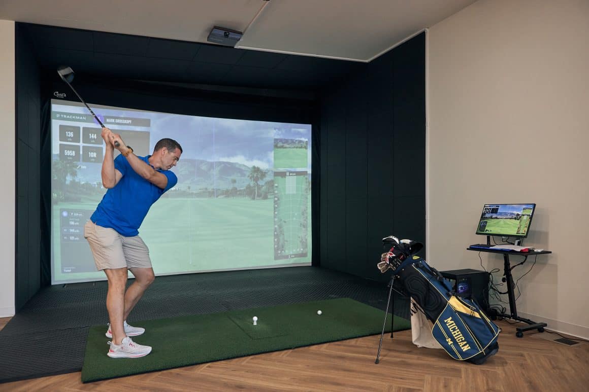 You’ve Never Seen a Hangar Like This: Inside The Nest by BLACKBIRD PARTNERS 3 Golf simulator inside The Nest