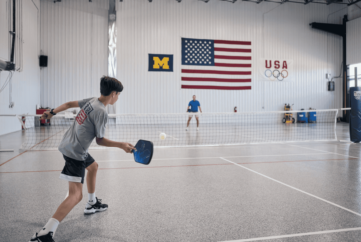 You’ve Never Seen a Hangar Like This: Inside The Nest by BLACKBIRD PARTNERS 4 Playing pickleball inside The Nest by BLACKBIRD PARTNERS