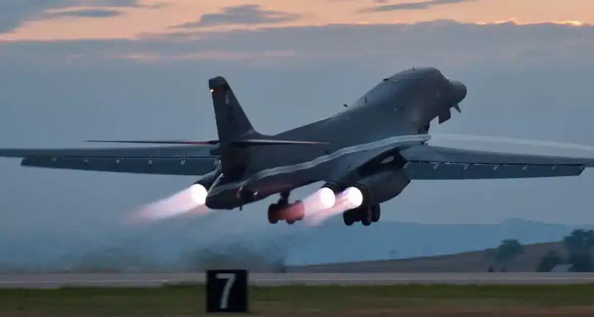 B-1B Lancer lifting off