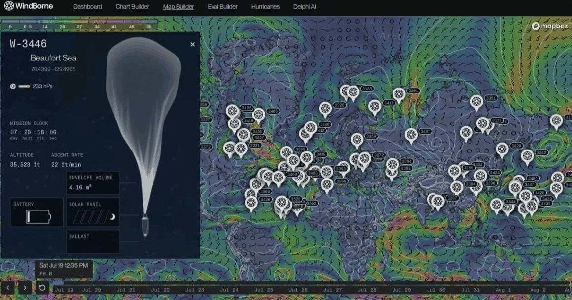 A WindBorne weather balloon similar to this may be the culprit in the United Flight 1093 incident.