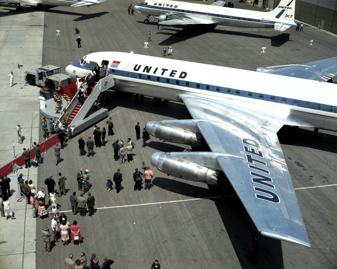 Fly the Friendly Skies: When United Air Lines Entered the Jet Age 1 United Air Lines accepts delivery of its first Douglas DC-8 in 1959.