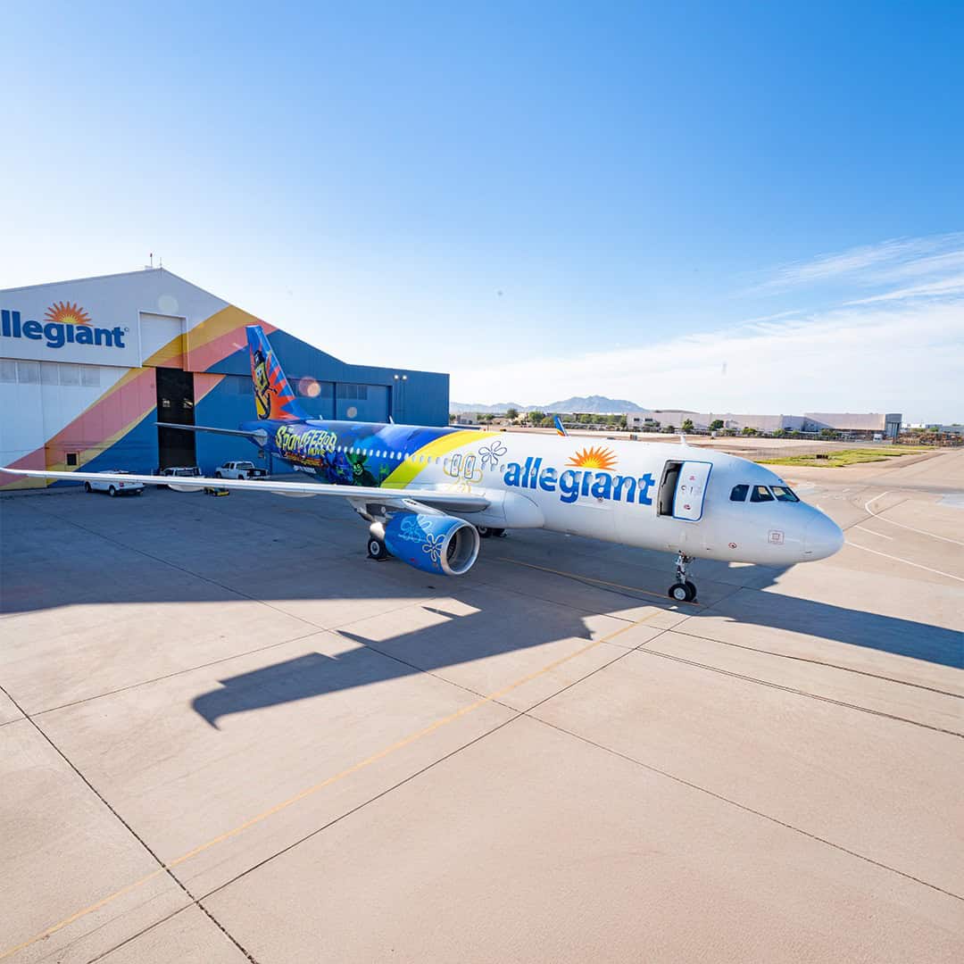 Playful Allegiant SpongeBob A320 Lifts Spirits With Bikini Bottom Charm 7 Allegiant SpongeBob jet