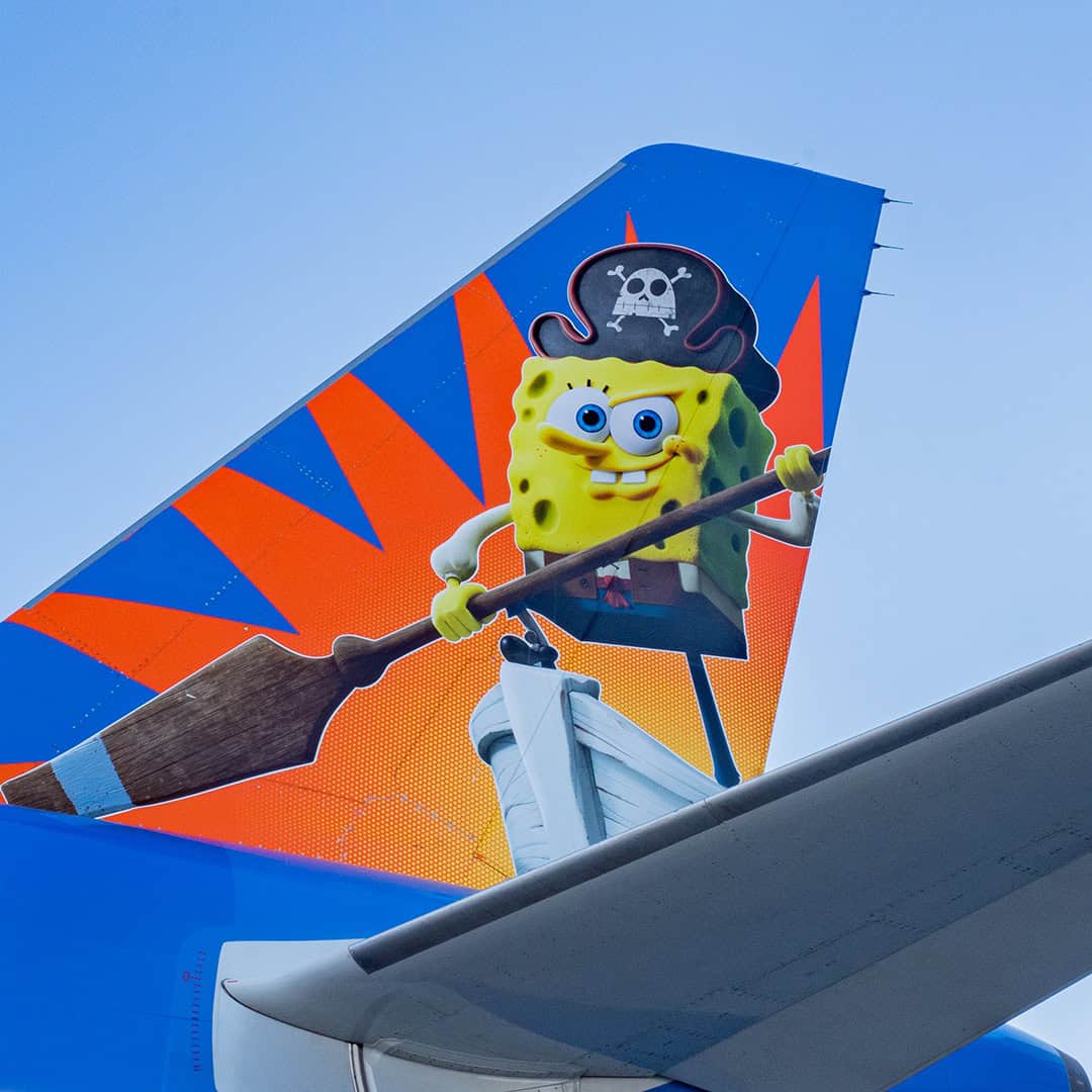 Playful Allegiant SpongeBob A320 Lifts Spirits With Bikini Bottom Charm 1 Allegiant SpongeBob jet