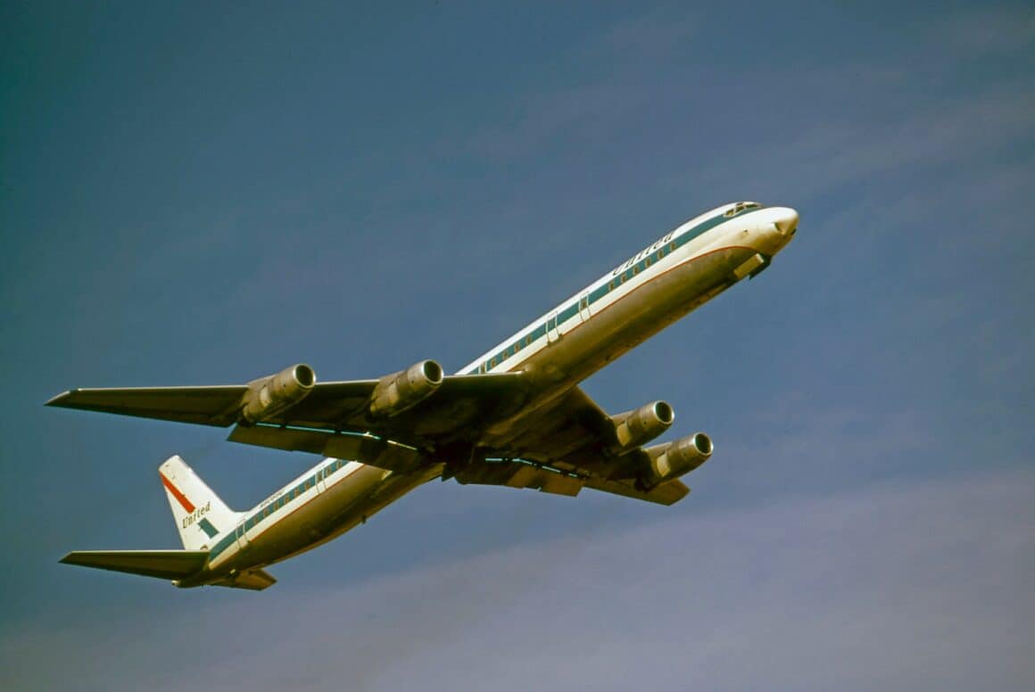Fly the Friendly Skies: When United Air Lines Entered the Jet Age 8 United Air Lines stretched Douglas DC-8-61 in flight