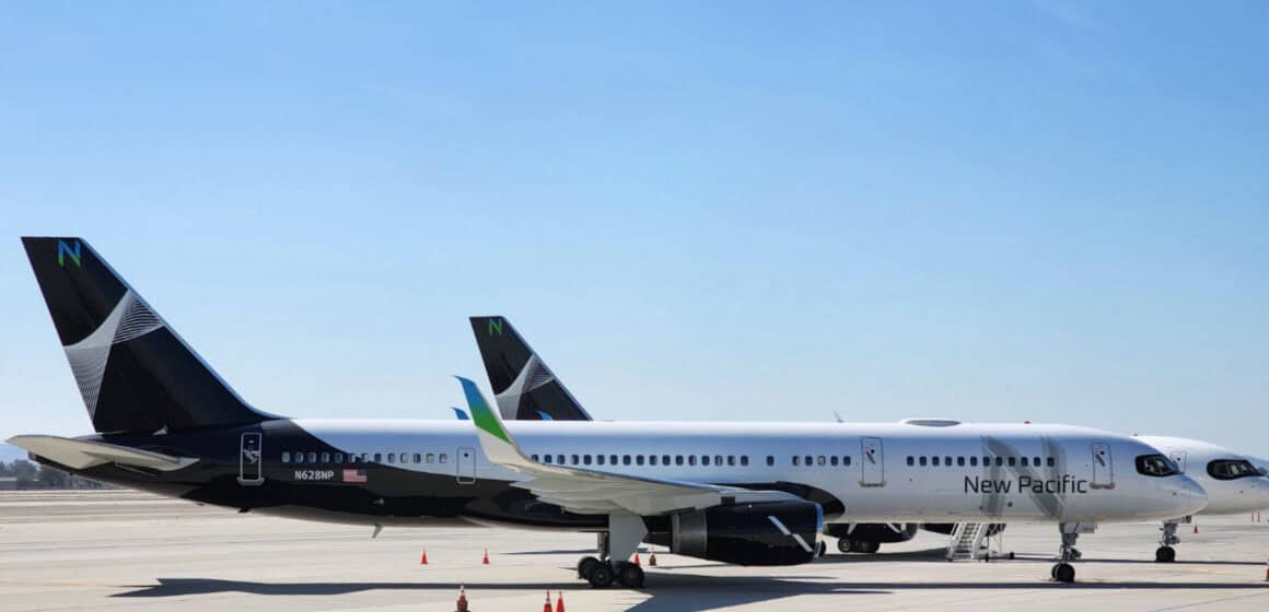 A pair of New Pacific Boeing 757-200s on the ramp