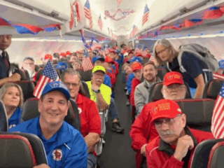 Veterans on board Honor Flight on 8 Nov 25