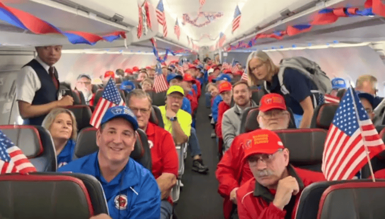 Veterans on board Honor Flight on 8 Nov 25
