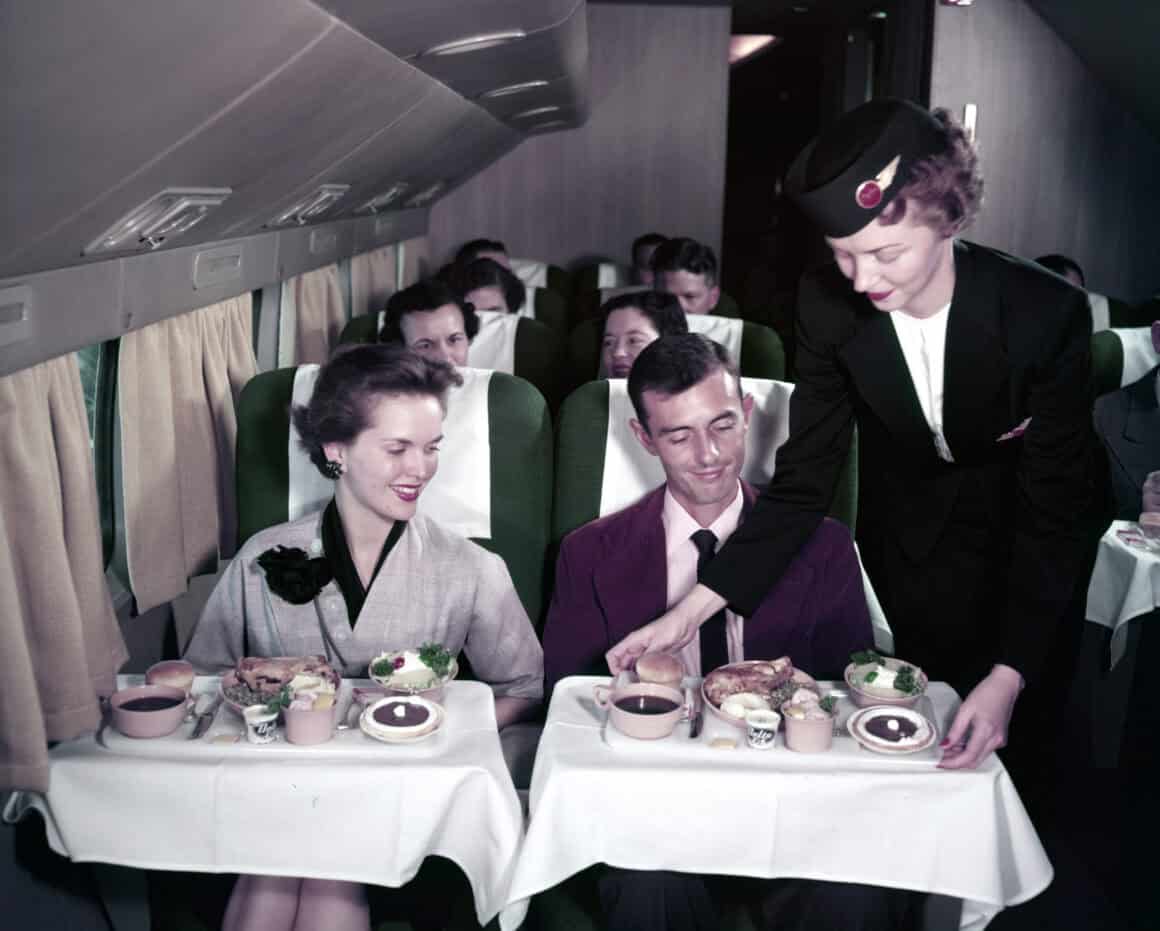 From Gate Lice to Good Manners: Sean Duffy Wants Air Travel to Calm Down 2 Delta Air Lines meal service in the early 1950s