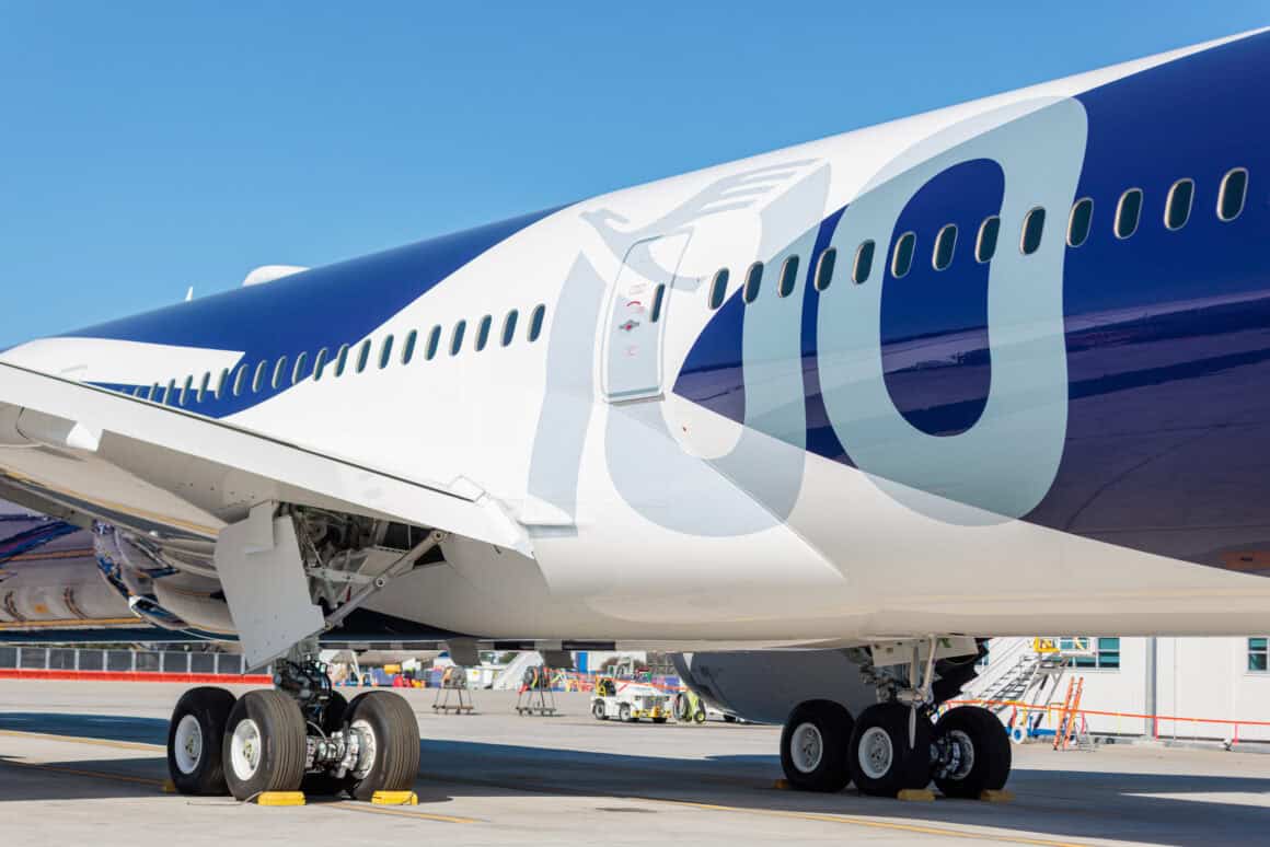 Lufthansa's 100th anniversary livery features a "100" on the left side of the fuselage