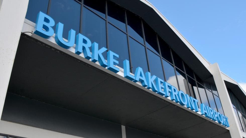 Meigs 2.0? Burke Lakefront Airport Closure Debate Raises High Stakes for Cleveland and Aviation 10 Burke Lakefront Airport sign at terminal