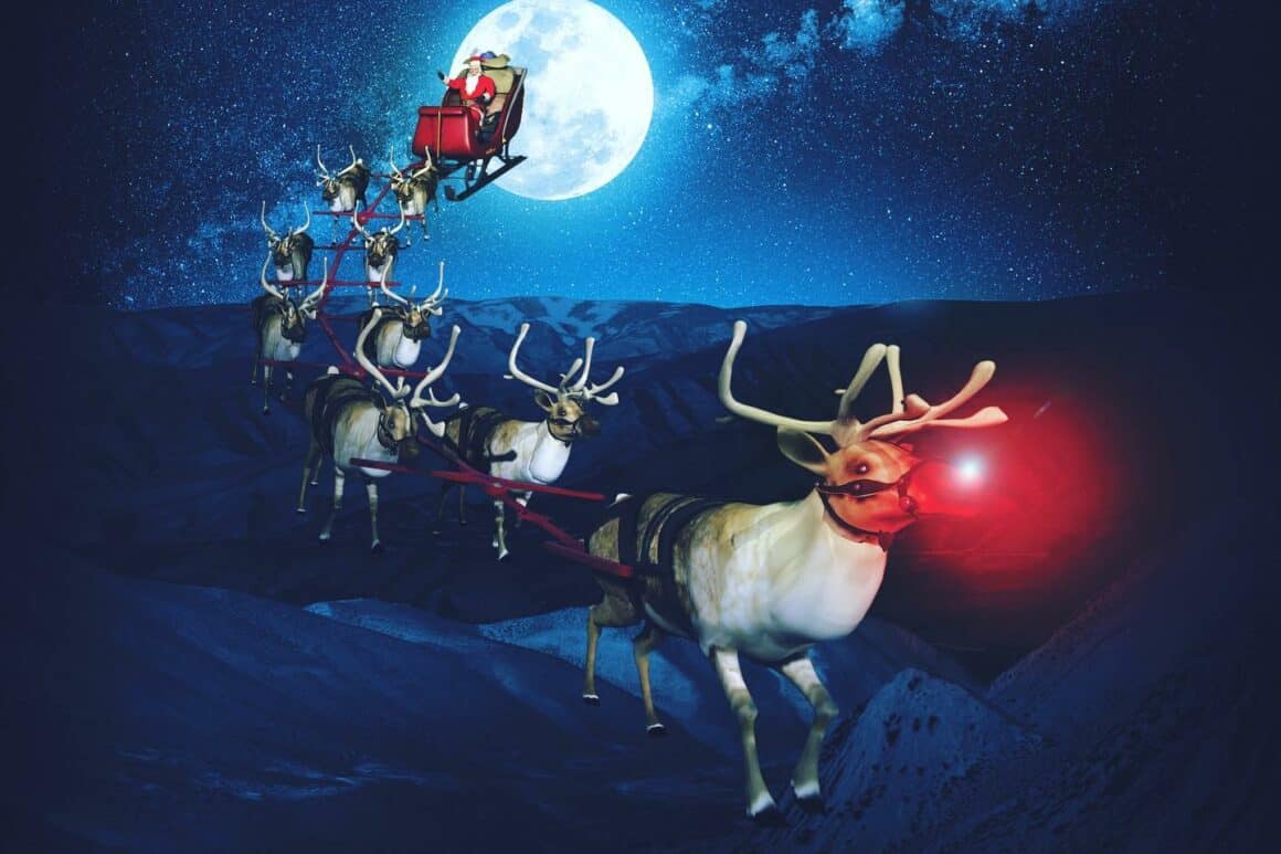 Santa's Sleigh takes advantage of a mind-boggling reindeer propulsion system