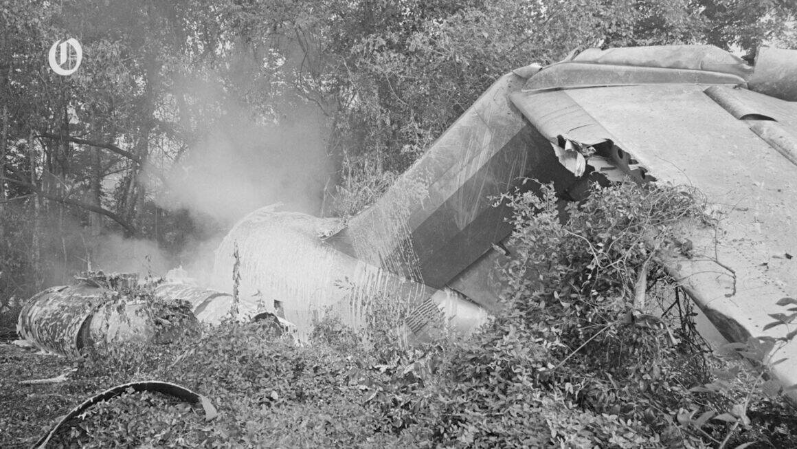 The empennage of Eastern Air Lines Flight 212 