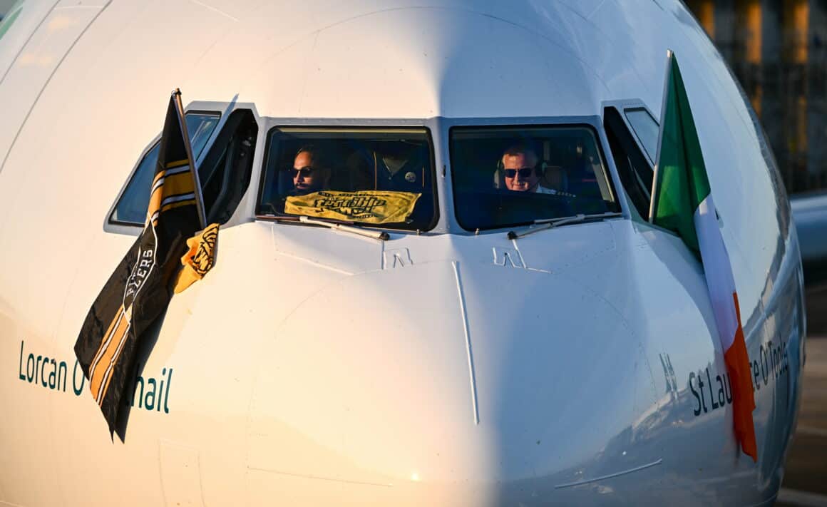 Aer Lingus Pittsburgh Flights Announced With New Dublin Route Starting in 2026 4 The flight crew of an Aer Lingus Airbus A330 waves the Irish flag and the Pittsburgh Steelers flag (and a Terrible Towel) after flying the Steelers to Dublin in September 2025 for an NFL game in Croke Park, Dublin. Regularly scheduled Aer Lingus Pittsburgh flights launch in May 2026