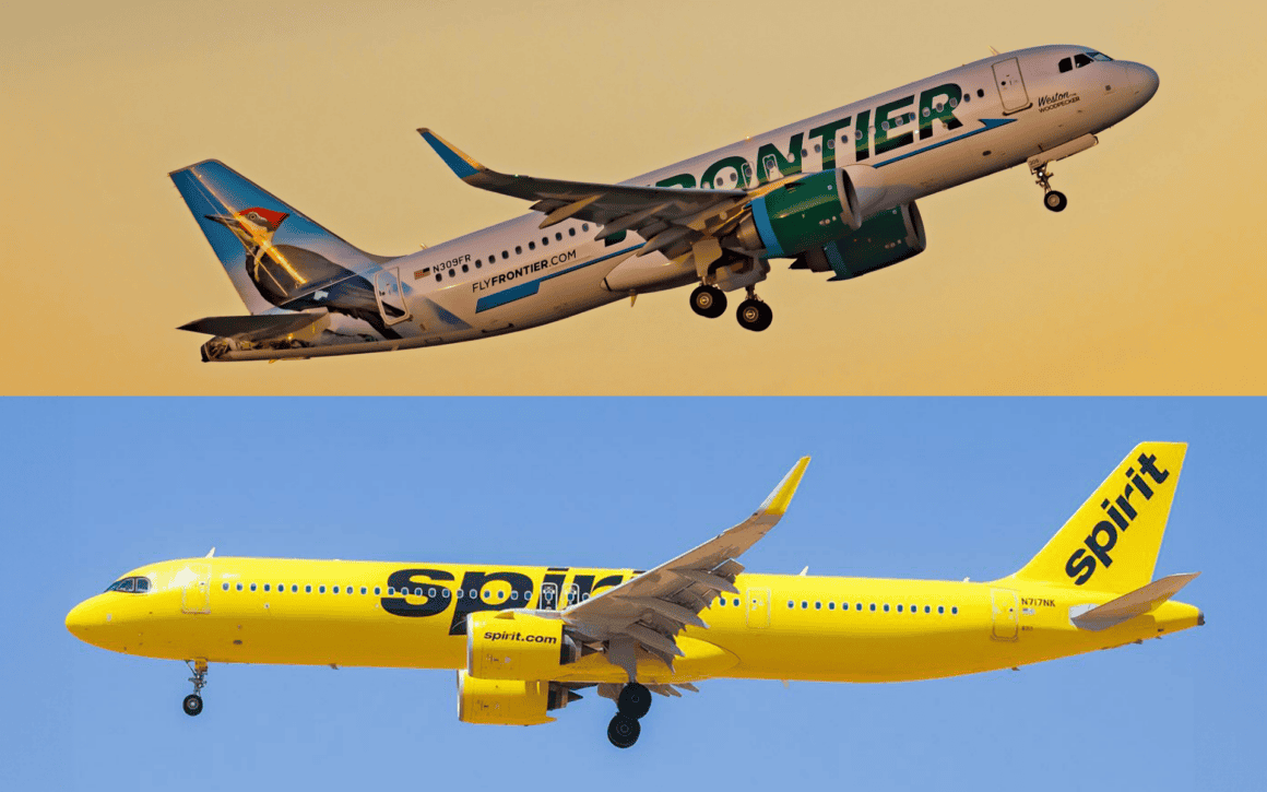 Spirit and Frontier Airbus Jets