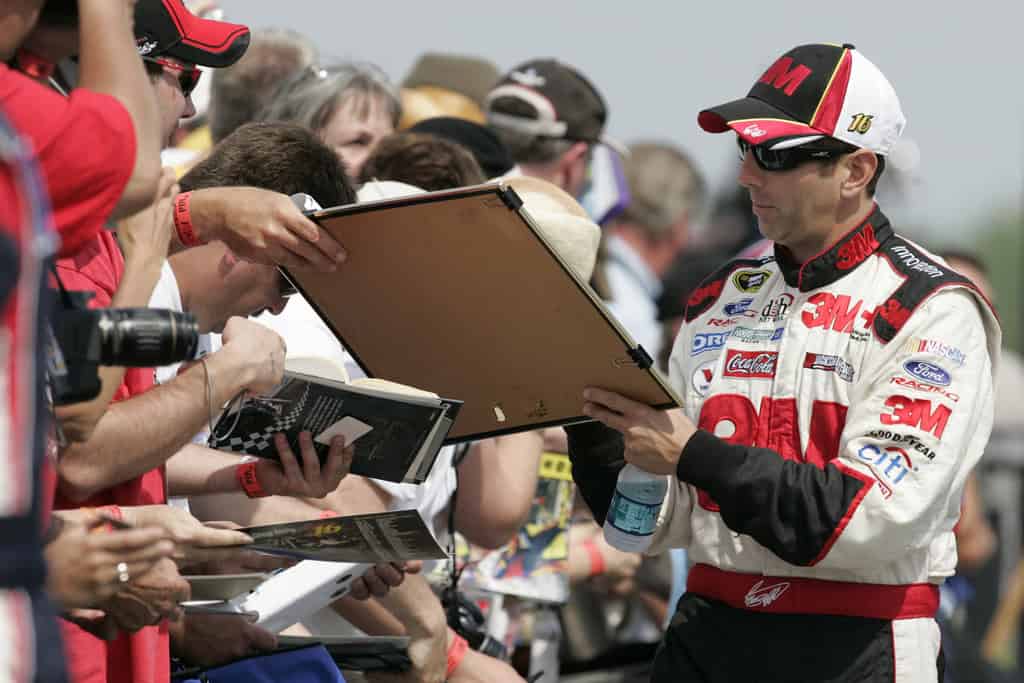 Former NASCAR Driver Greg Biffle, Wife, and 2 Children Killed in Citation Jet Crash in North Carolina 6 Greg Biffle signs autographs along pit lane at Pocono Raceway
