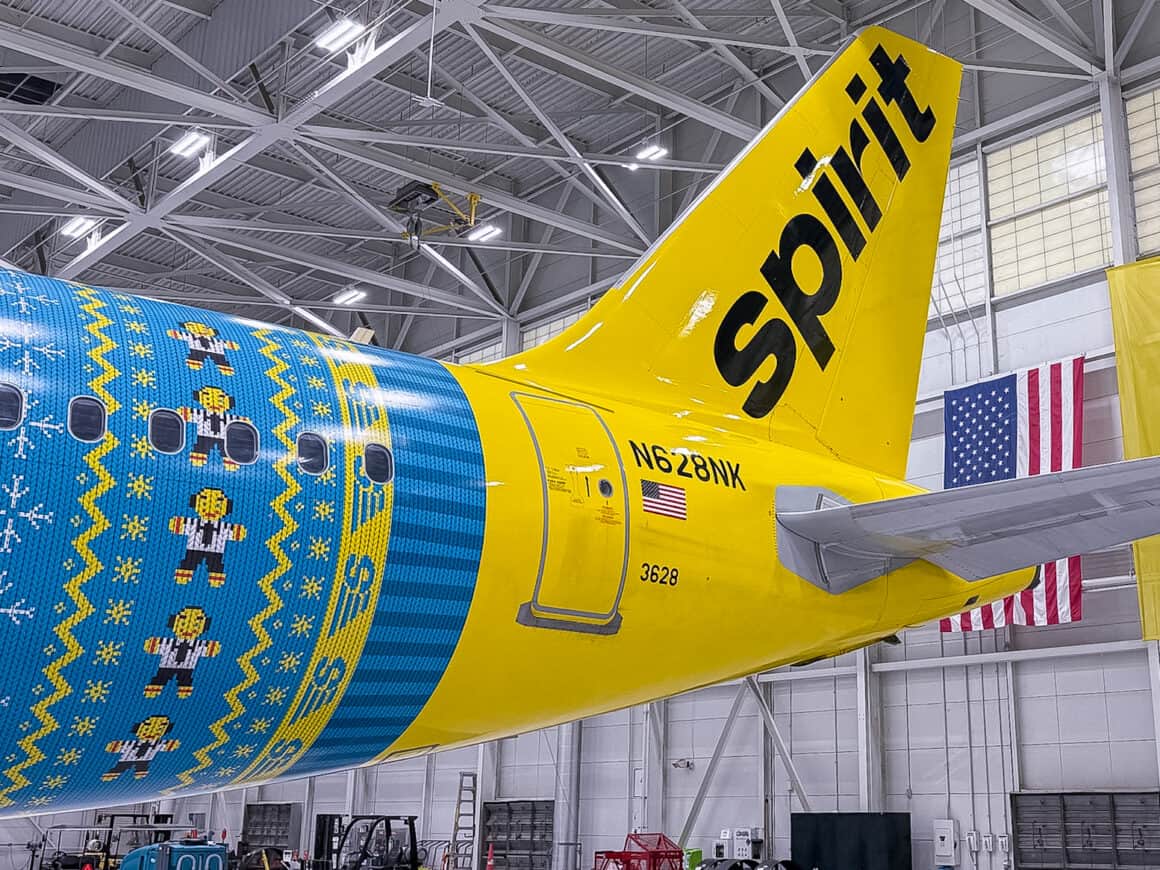 The Spirit Airlines Christmas plane, N628NK