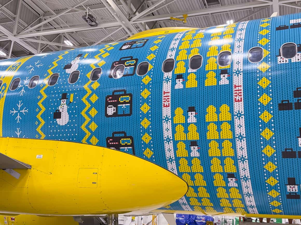 The Spirit Airlines Christmas plane, N628NK