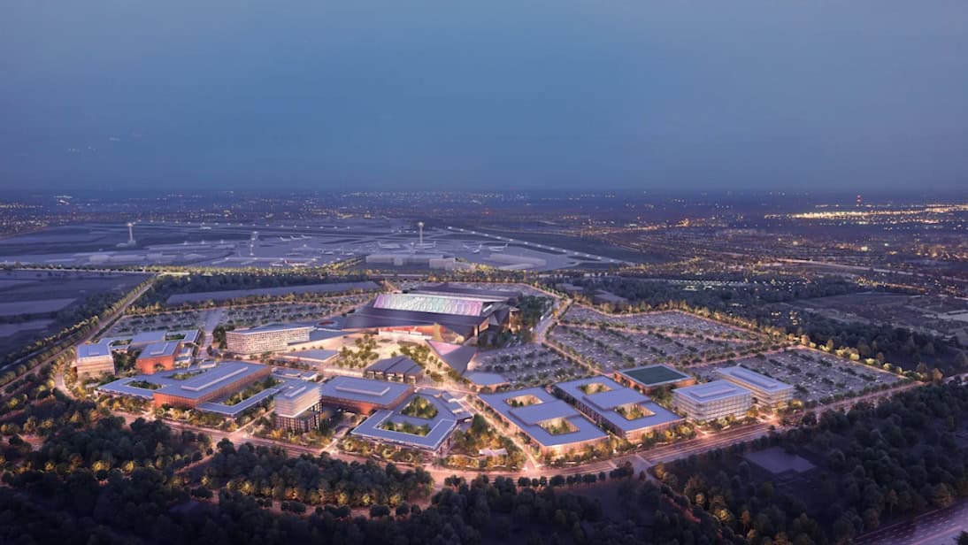 Meigs 2.0? Burke Lakefront Airport Closure Debate Raises High Stakes for Cleveland and Aviation 5 Rendering of the Cleveland Browns new stadium, which will be right next to Cleveland Hopkins (CLE)