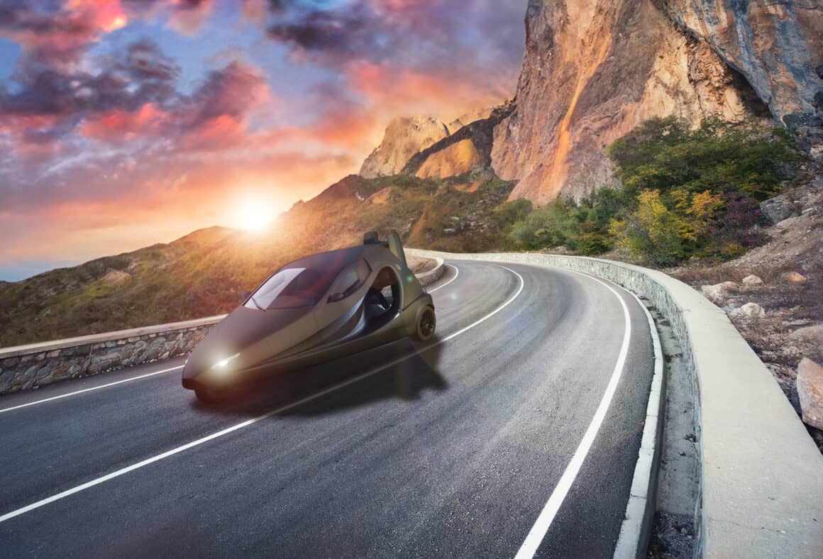 The Switchblade Flying Car Does What No Other Flying Car Can, and You Can Reserve It Now 12 Switchblade Flying Car on a winding road