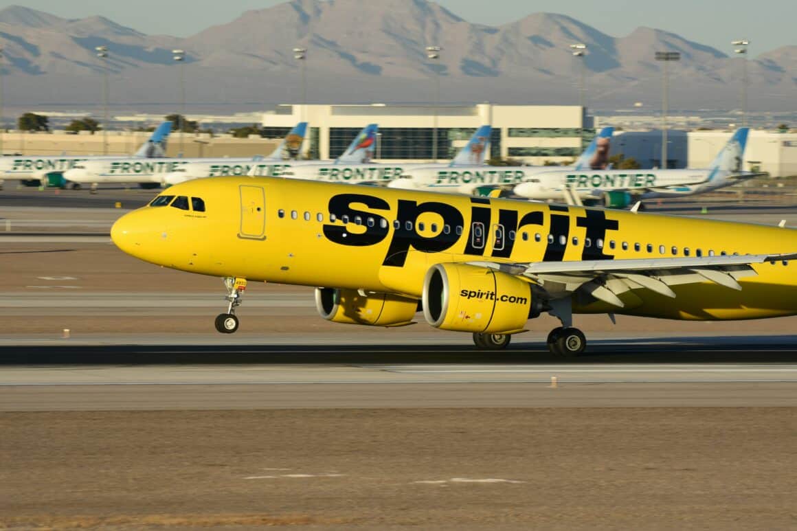 Spirit and Frontier Airbus jets at Harry Reid International Airport (LAS) 