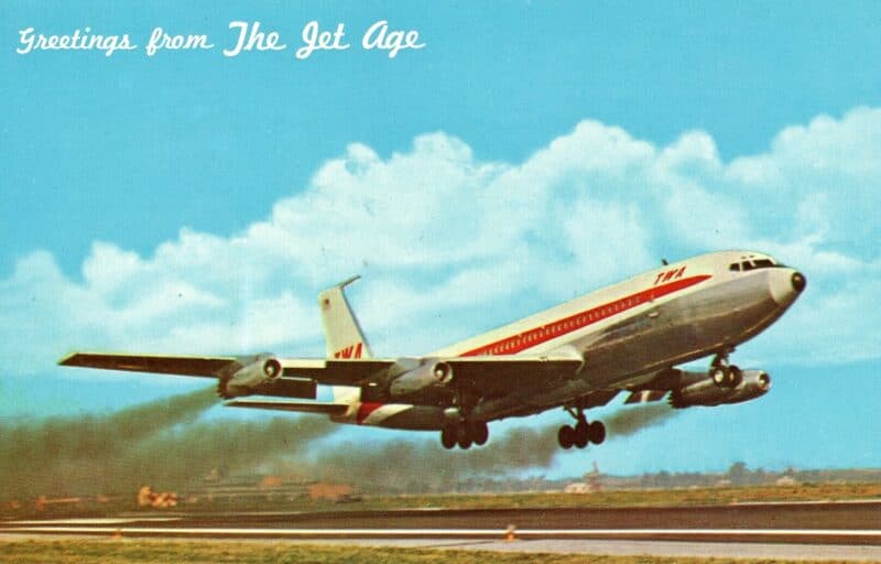 TWA Boeing 707 takeoff