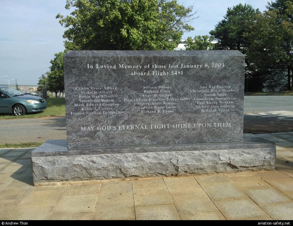 Air Midwest Flight 5481: Thirty-Seven Seconds That Changed Regional Aviation 9 Memorial at CLT to the victims of Air Midwest Flight 5481