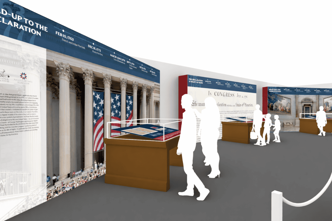 Artist rendering of the Freedom Plane National Tour exhibit