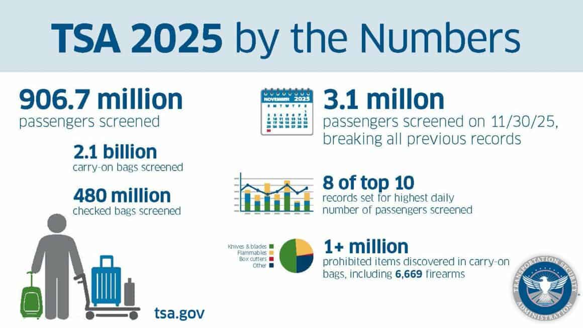 You’ve Heard of Snakes on a Plane. Now, Get Ready for… Turtles in a Bra? 1 TSA"s 2025 by the numbers