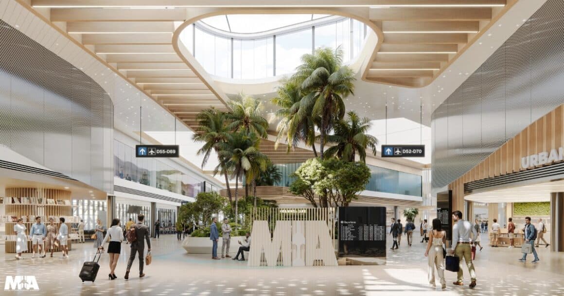 Miami International Airport Unveils $1 Billion Concourse D Expansion Led by American Airlines 5 Rendering of American Airlines' new concourse at MIA | IMAGE: American Airlines