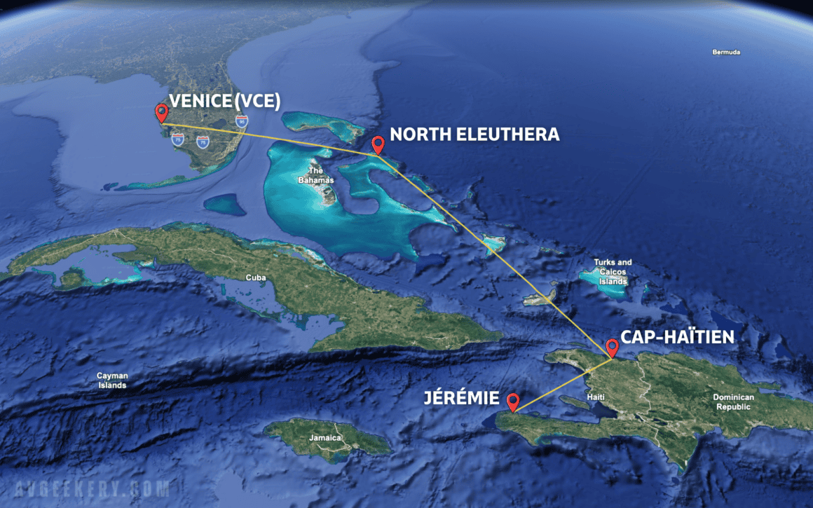 Agape Flights Embraer mission flight 110 lost in Haiti; No survivors 2 Agape Flights Embraer 110 N316AF flight route