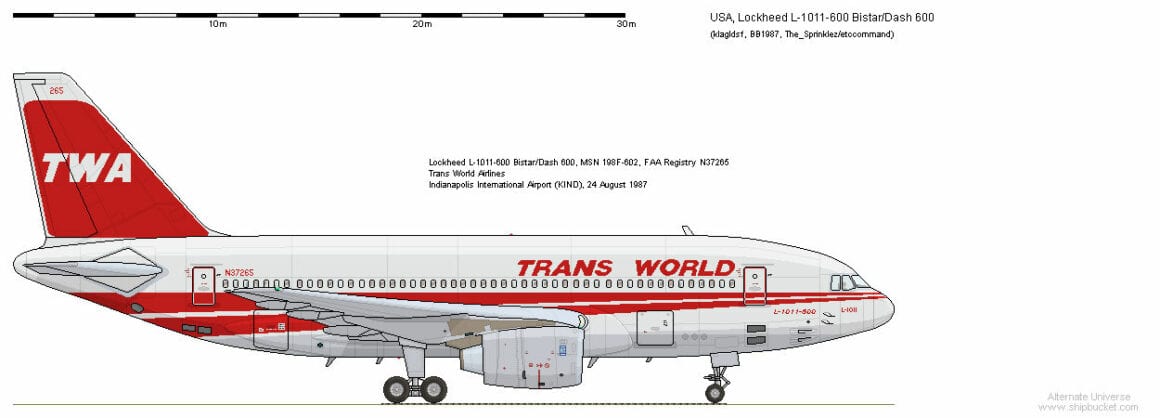Before ETOPS: The Ambitious Twin-Engine L-1011 That Never Flew 6 Conceptual drawing of a TWA twin-engine L-1011-600