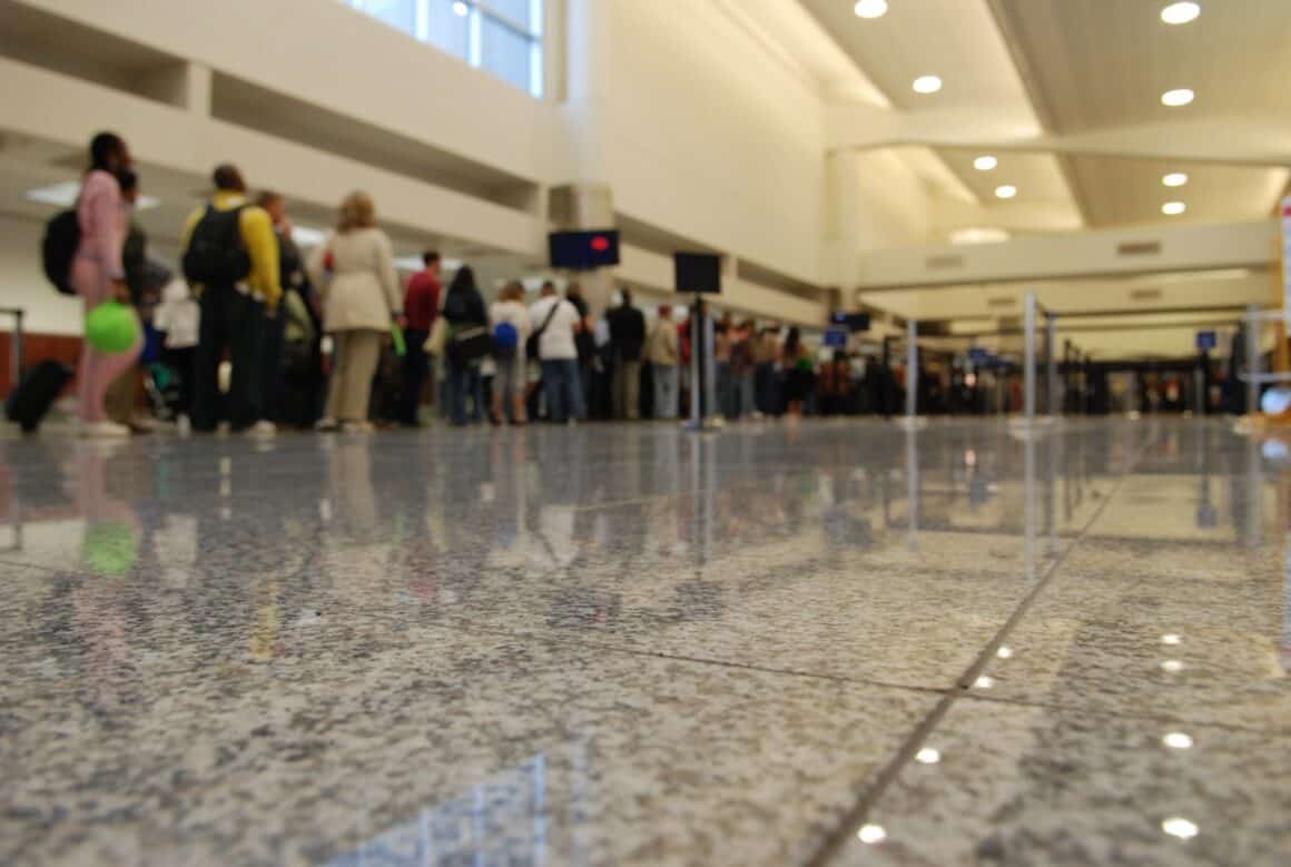 TSA Lines at Security Checkpoing