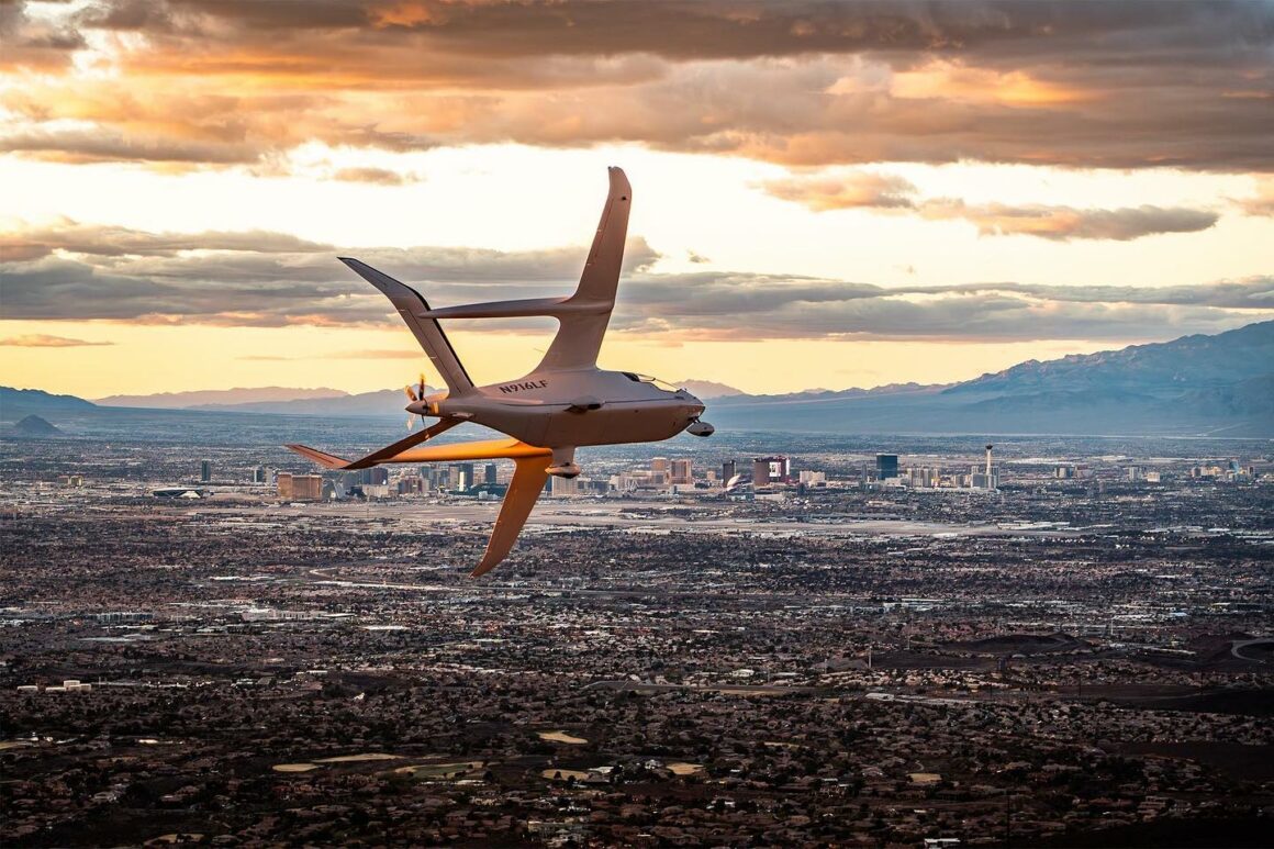 Beta Alia aircraft over Las Vegas
