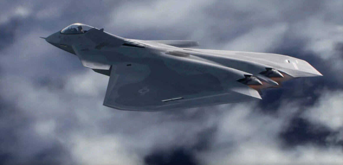 One Year After the F-47 Reveal: Is America’s Next Fighter on Track? 3 A screenshot from a video Pratt & Whitney released showing what some believe is the F-47.