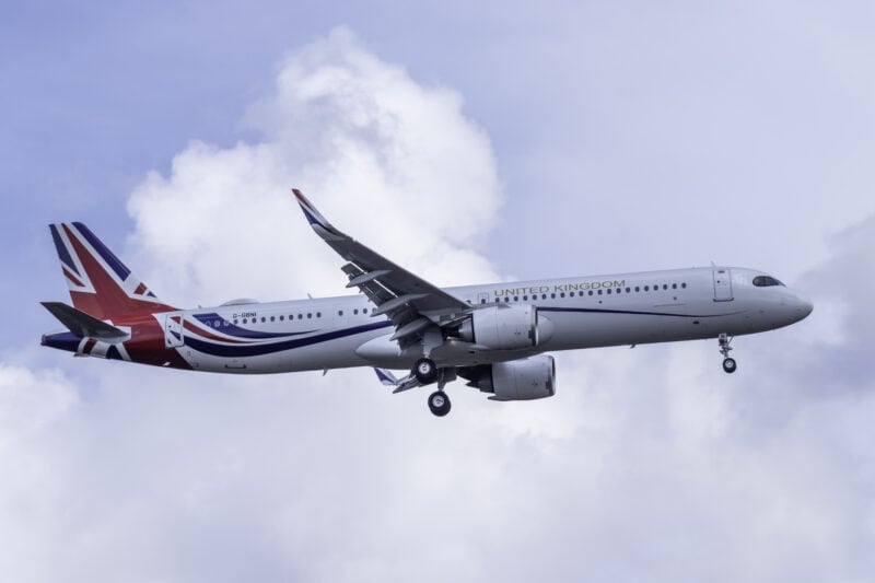 Stunning Royal British Airbus A321neo Arrives in Washington for Historic State Visit