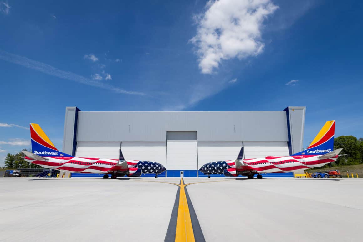 Southwest says Independence One will join two other patriotic-themed aircraft in its fleet: Freedom One, which has been flying since 2021, and Liberty One, another newly introduced aircraft painted in an American flag theme. Together, the three aircraft will carry the America250 logo throughout the year.