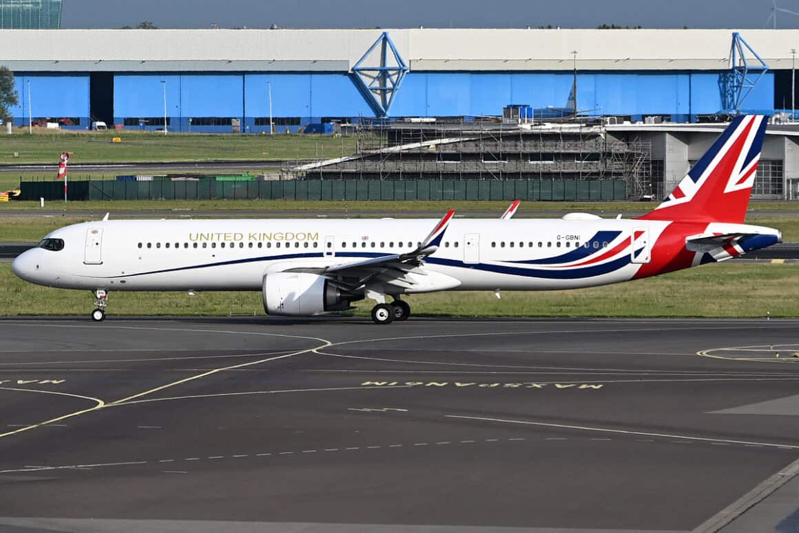 British Royal Airbus A321neo G-GBNI