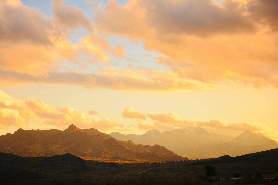 Sunset in the mountains of Iran