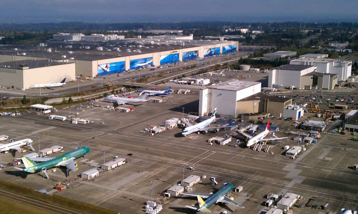 Boeing's Everett, WA facility, which will become the "North Line" as its 737 MAX production ramps up