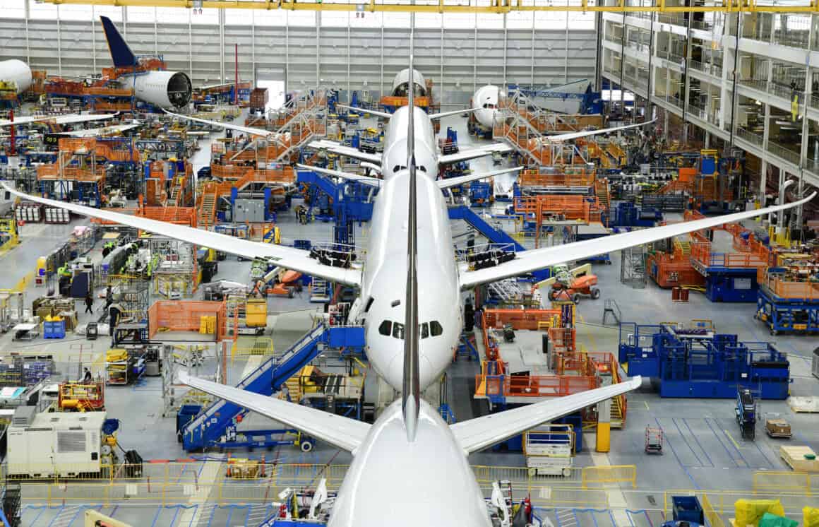 Boeing 787 final assembly at its North Charleston facility 